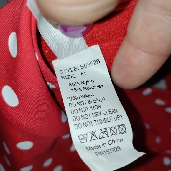 😍HOST PICK!! 🆕Envya | Polka Dot Strapless Swimsuit Size Medium - Picture 9 of 11